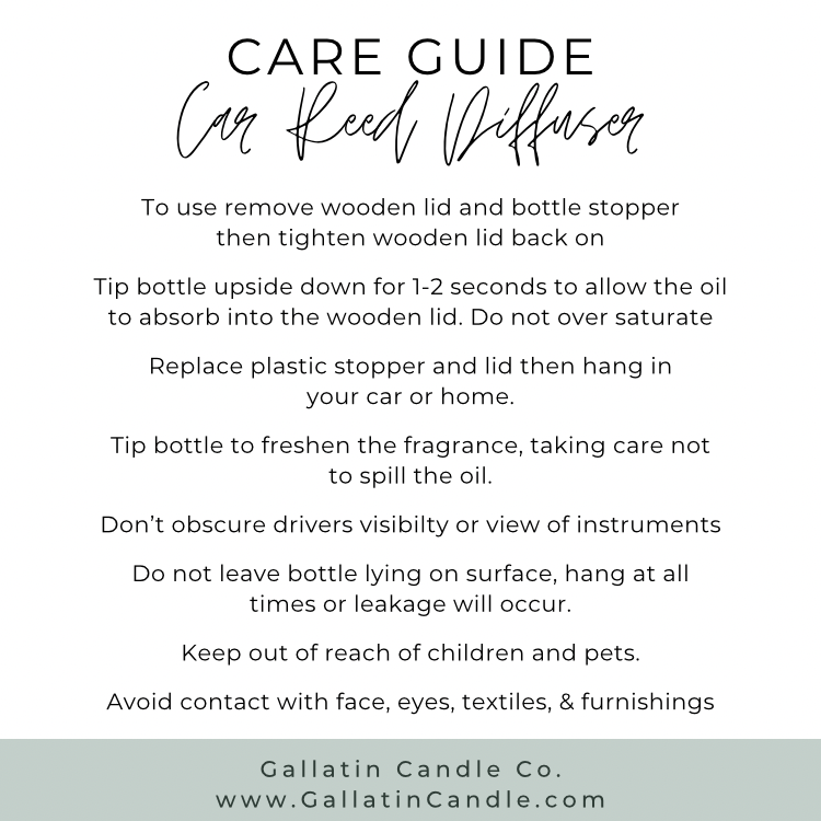 Gallatin Forest Car Reed Diffuser